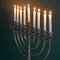 Vintiquewise Modern Solid Metal Judaica Hanukkah Menorah 9 Branched Candelabra, Aluminum Finish Medium QI004119.AL.M - alternate 5